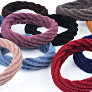 Women's hair tie leather white